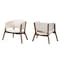 Baxton Studio Baron Mid-Century Modern Cream Boucle Fabric Upholstered 2-Piece Living Room Accent Chair Set 233-2PC-13278-ZORO - alternate 1